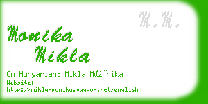 monika mikla business card